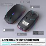 Premium Dual-Mode Rechargeable Wireless Mouse – Bluetooth & 2.4G with Dynamic LED