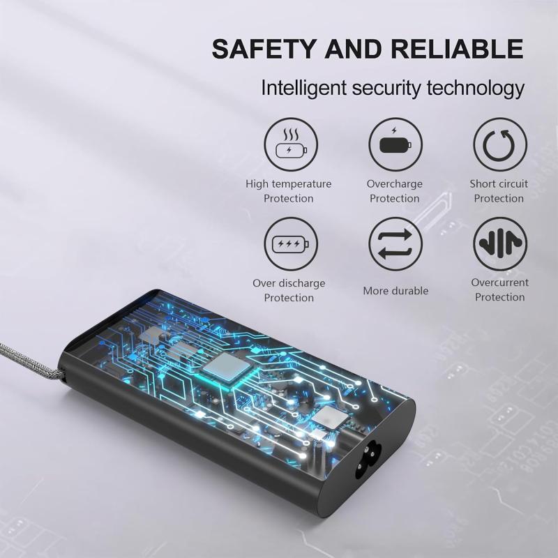 90W Universal USB-C Laptop Charger – Fast Charging AC Adapter with Braided Cable